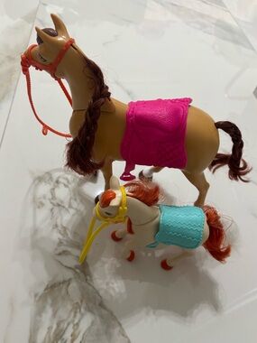 Barbie & Chelsea Horses with saddles